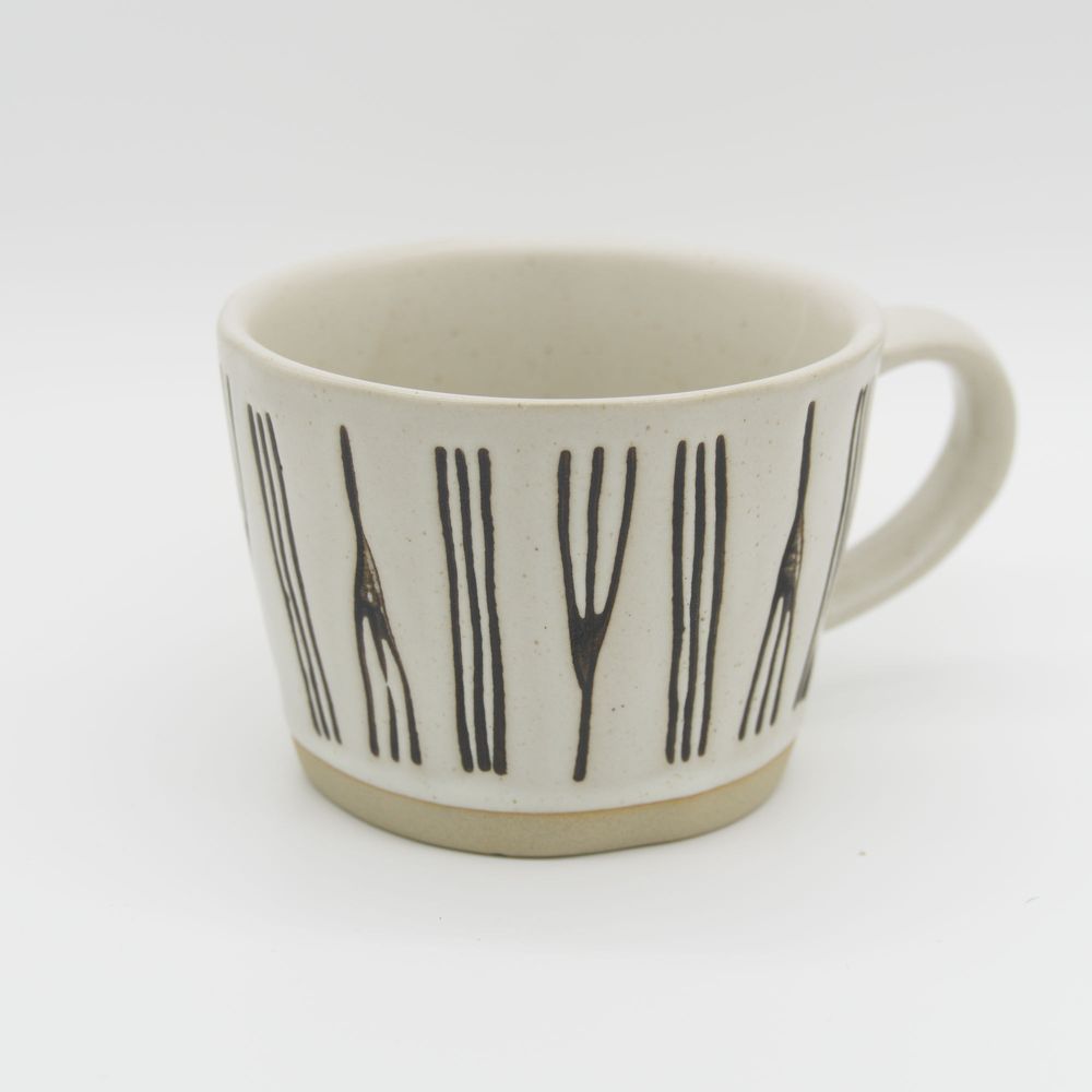 Hrnek COZY 350 ml černá/čáry